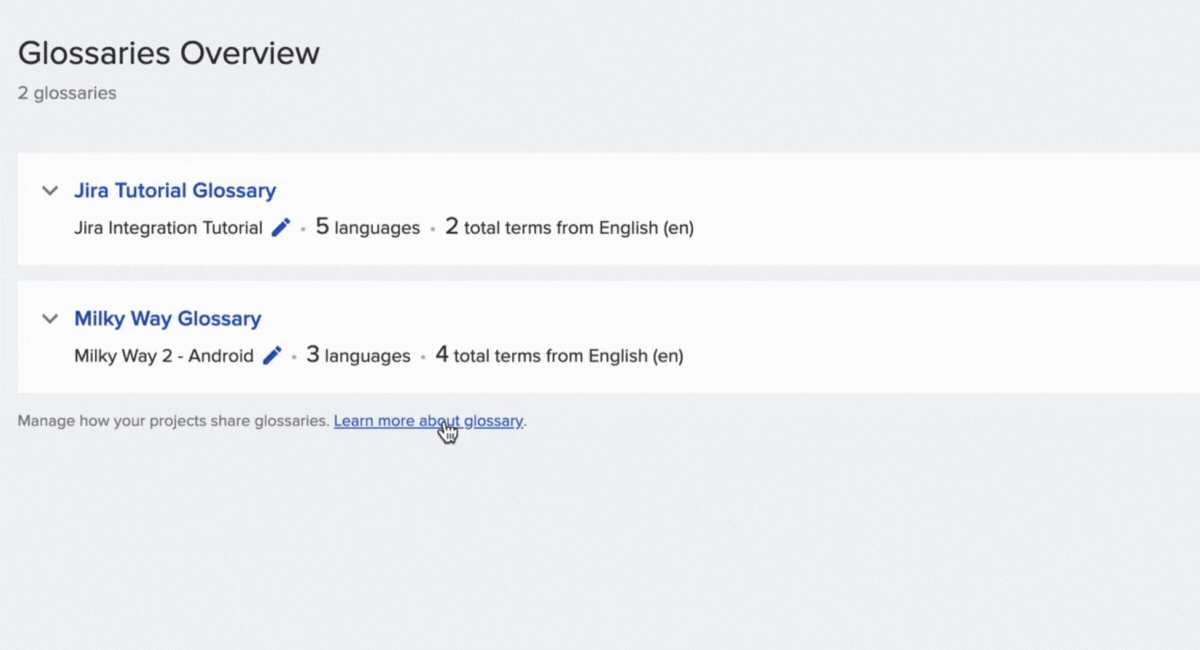 Glossary Overview