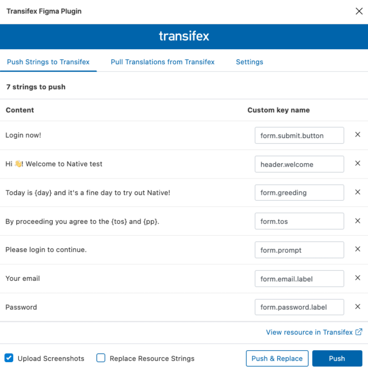 Transifex Figma plugin