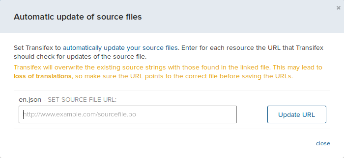 Auto-update source files