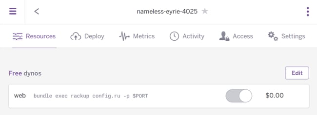 Heroku dyno