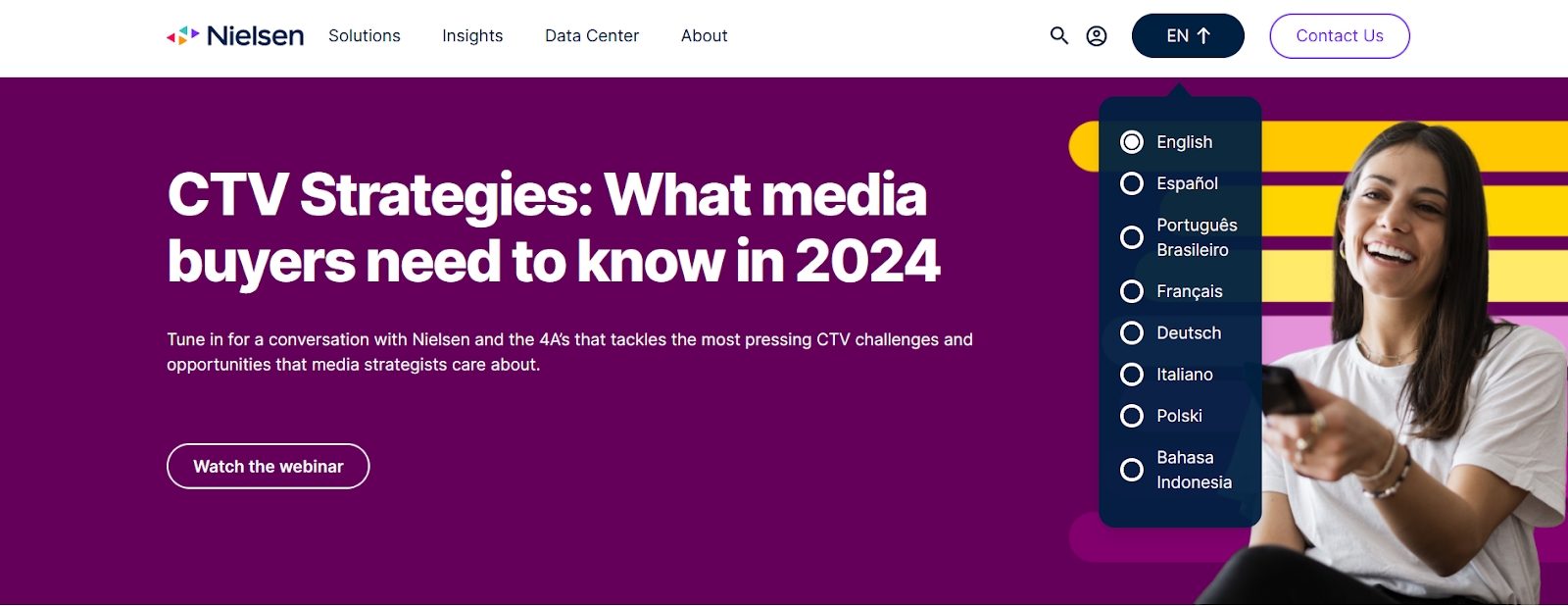 nielsen multilingual website