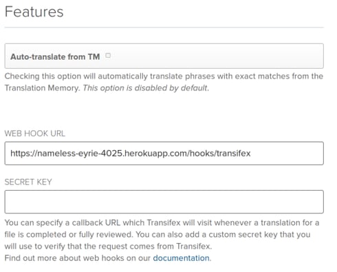 Transifex webhook