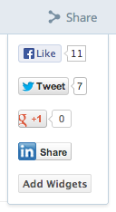 Social sharing buttons