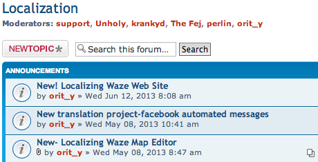 Localization forum