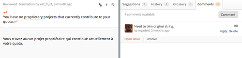 translator comments